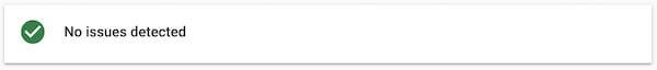 google search console no issues
