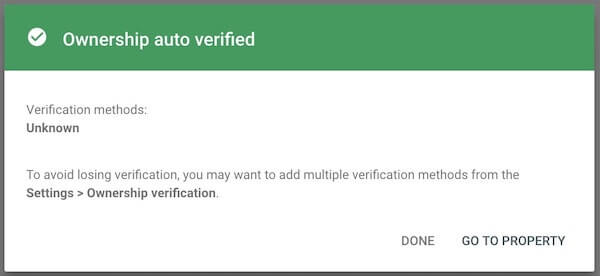 gsc autoverified